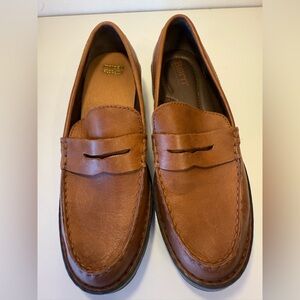 BORN BROWN SLIP ON PENNY LOAFERS CUSHIONED INSOLE WOMENS SZ 8.5